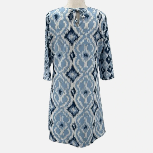 Gretchen Scott Swing Dress Kitt Ikat in Blues - NEW - Size Small - Picture 6 of 9